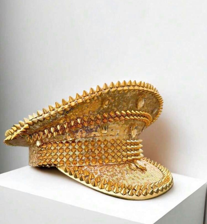 Mardi Gras Captain Hat-Gold