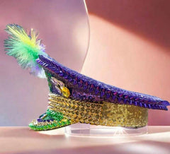Mardi Gras Captain Hat-Purple