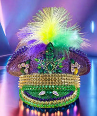 Mardi Gras Captain Hat-Purple