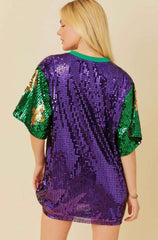 Wee￼ziana Fleur De Lis Sequin Top