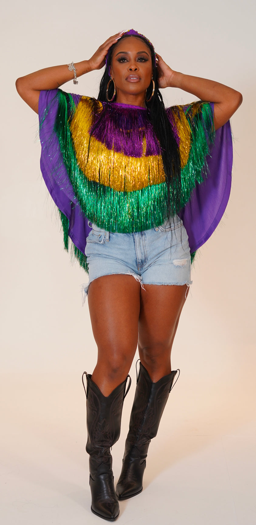Mardi Tiered Tinsel Vest