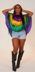 Mardi Tiered Tinsel Vest
