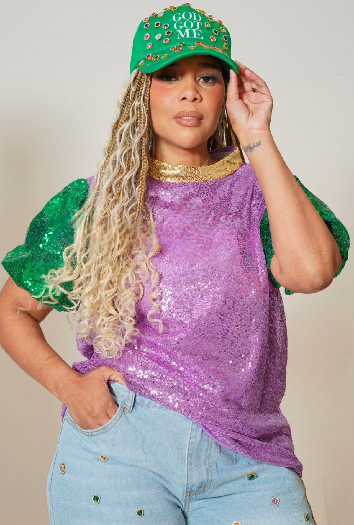 Lundi Glam Puff Top