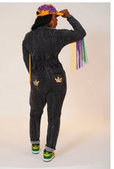 Queen of Noire Black Denim Jumpsuit- Custom Order